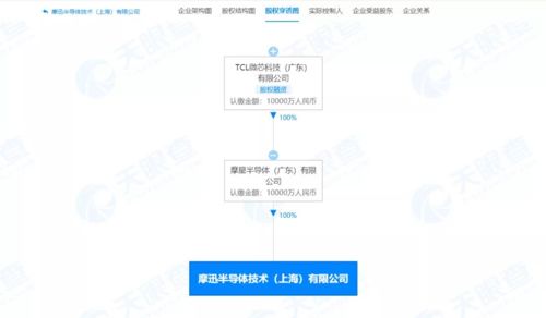 TCL科技關聯公司成立摩迅半導體，注冊資本1億人民幣，聚焦應用軟件開發
